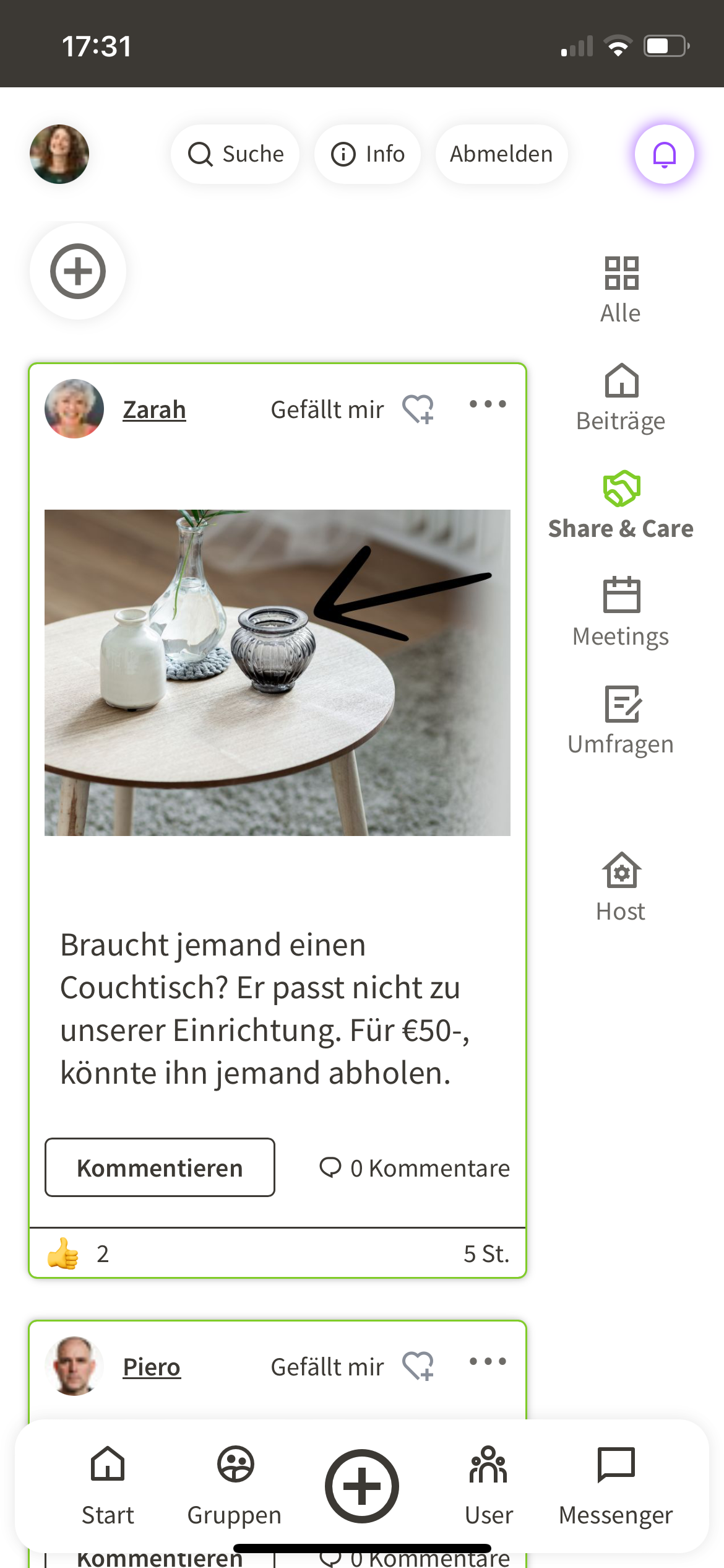 Ansicht Share&Care
